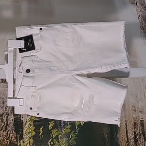 New with tags! Art Class Girls 10 white distressed denim shorts